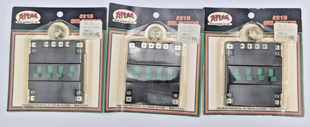 Atlas #215 HO Scale Selector Switch Lot of 3